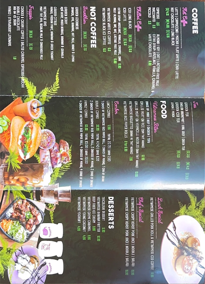 Menu, VietGarden
