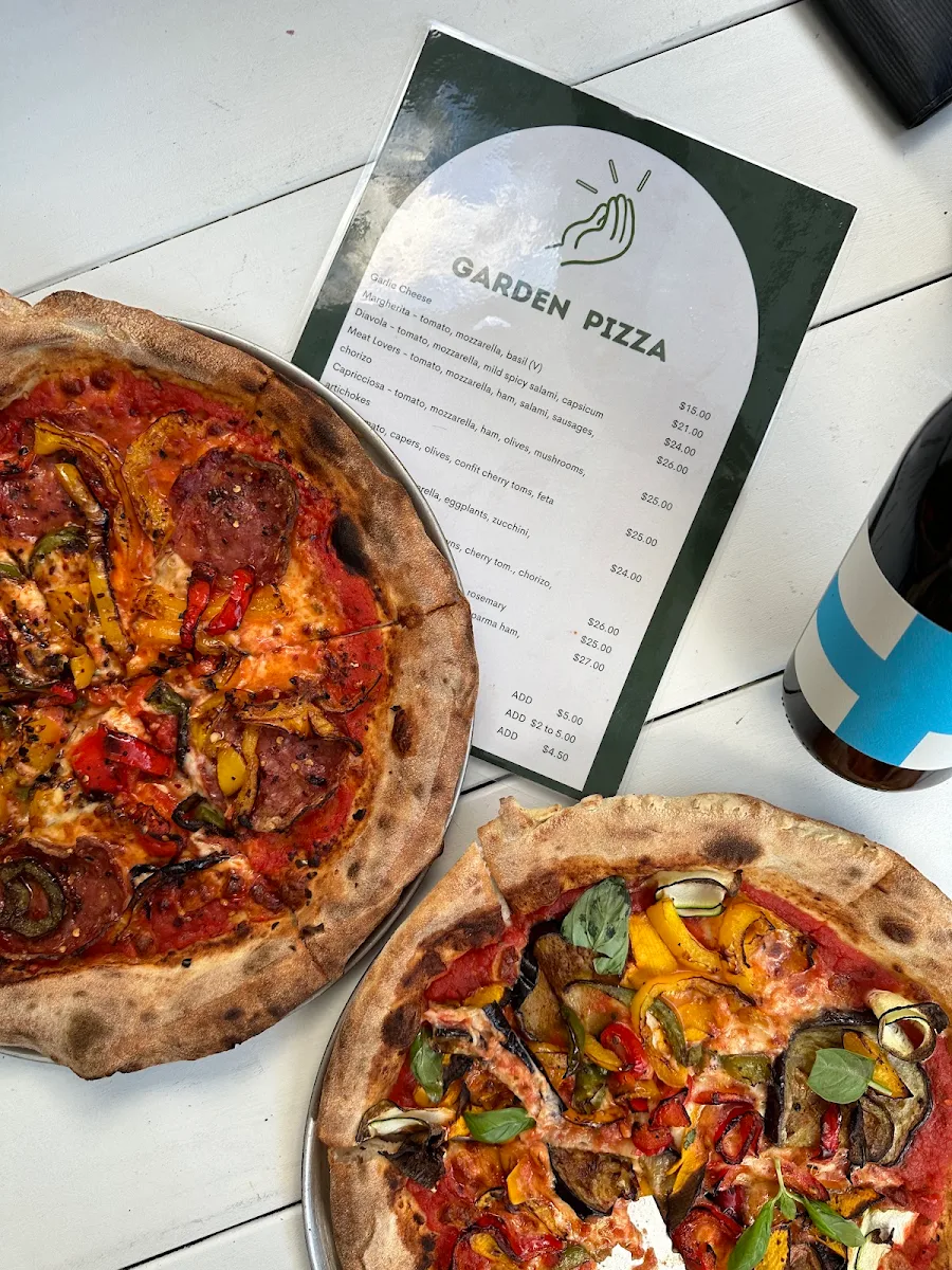 Menu, Garden Pizza Pottsville