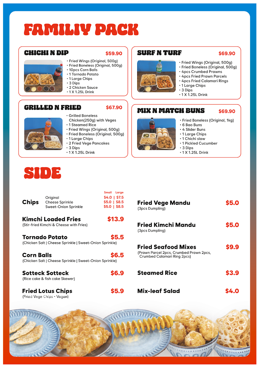 Menu, CHICHI CHICKEN