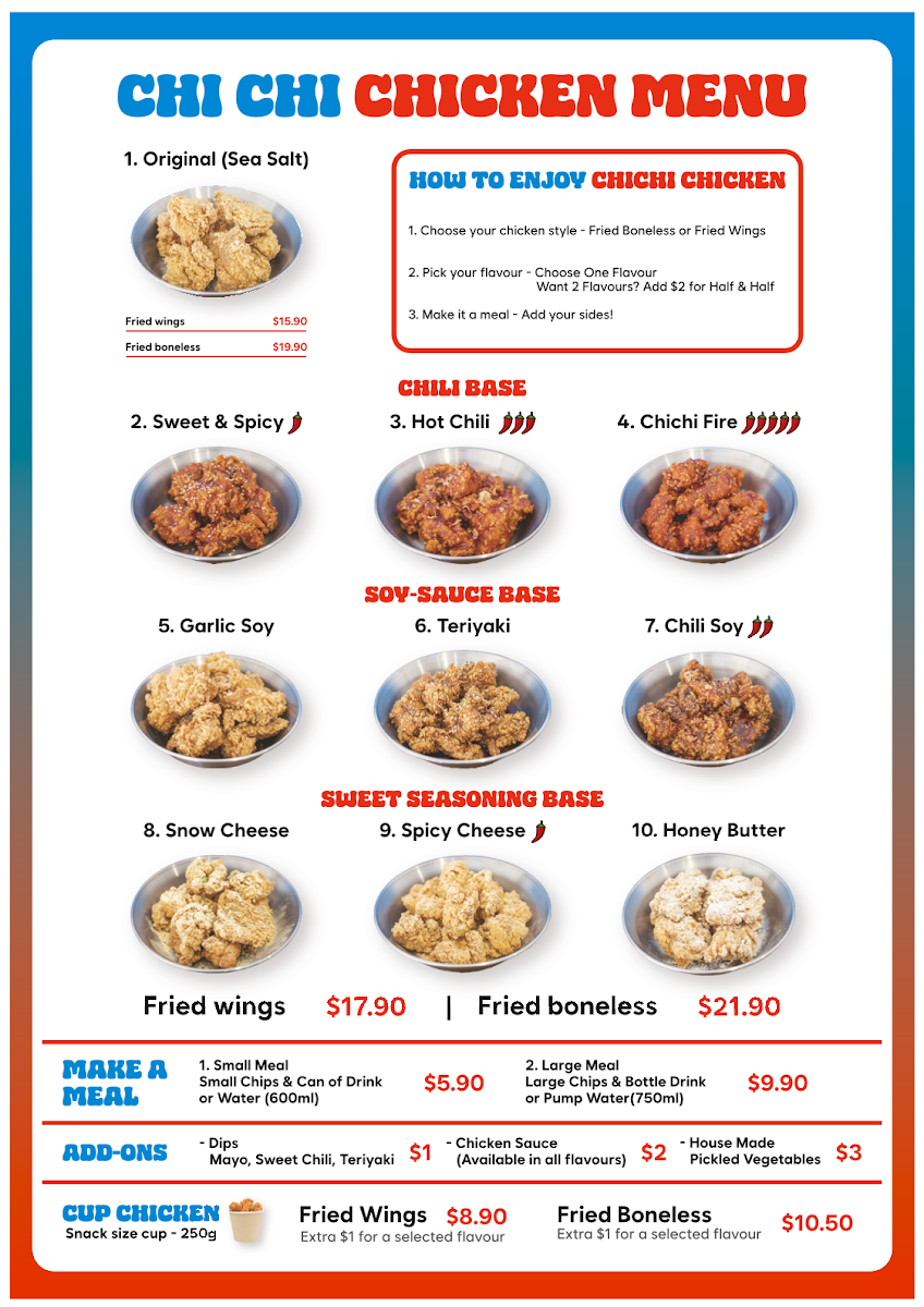 Menu, CHICHI CHICKEN