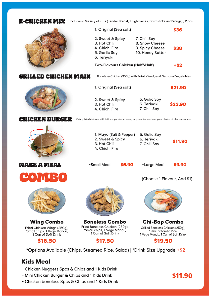 Menu, CHICHI CHICKEN