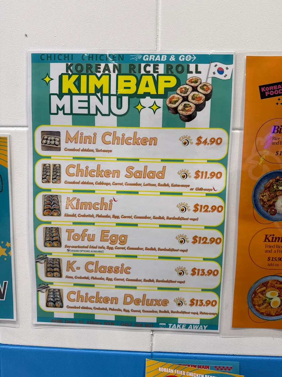 Menu, CHICHI CHICKEN