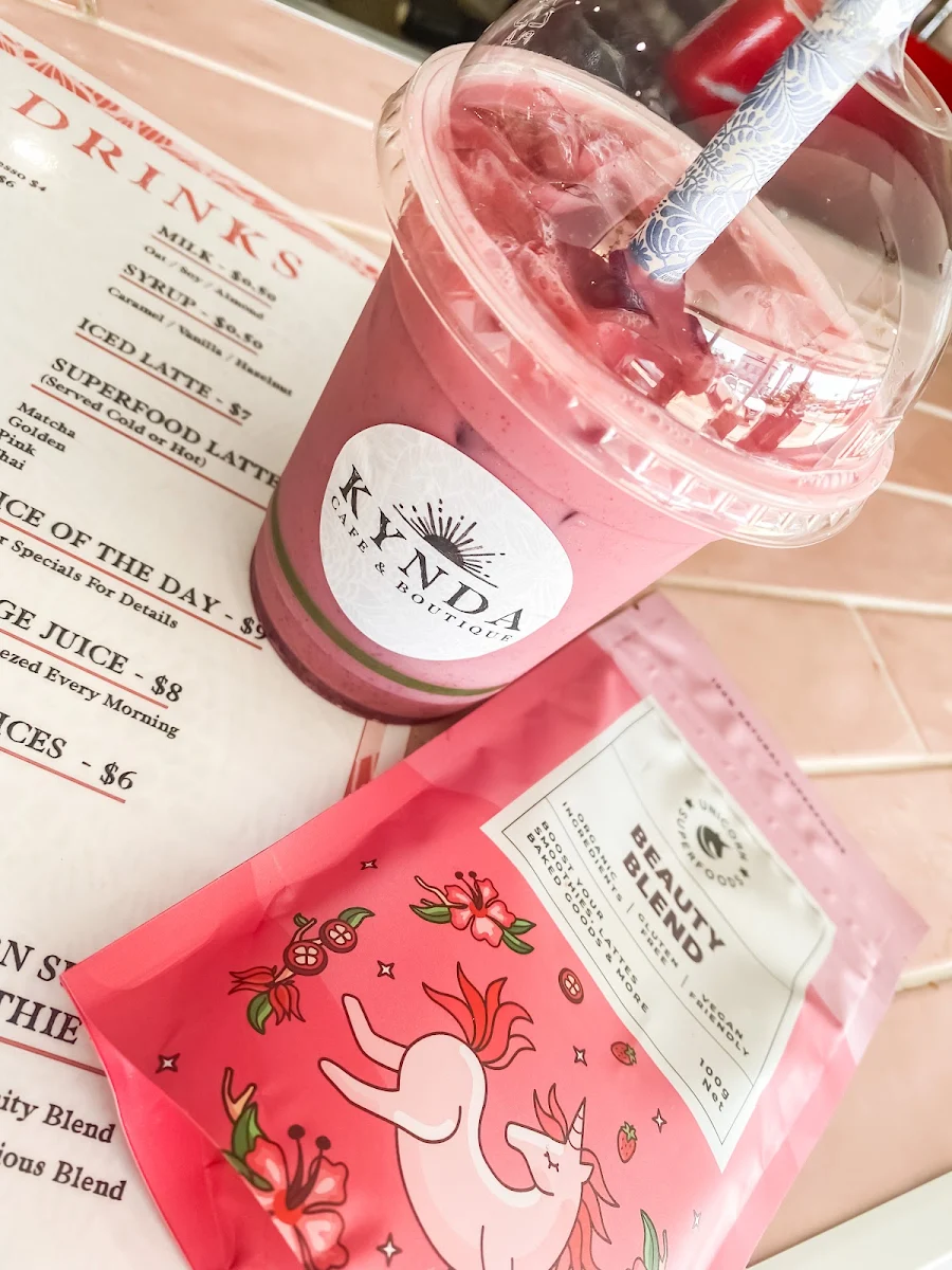 Menu, Kynda Cafe and Boutique