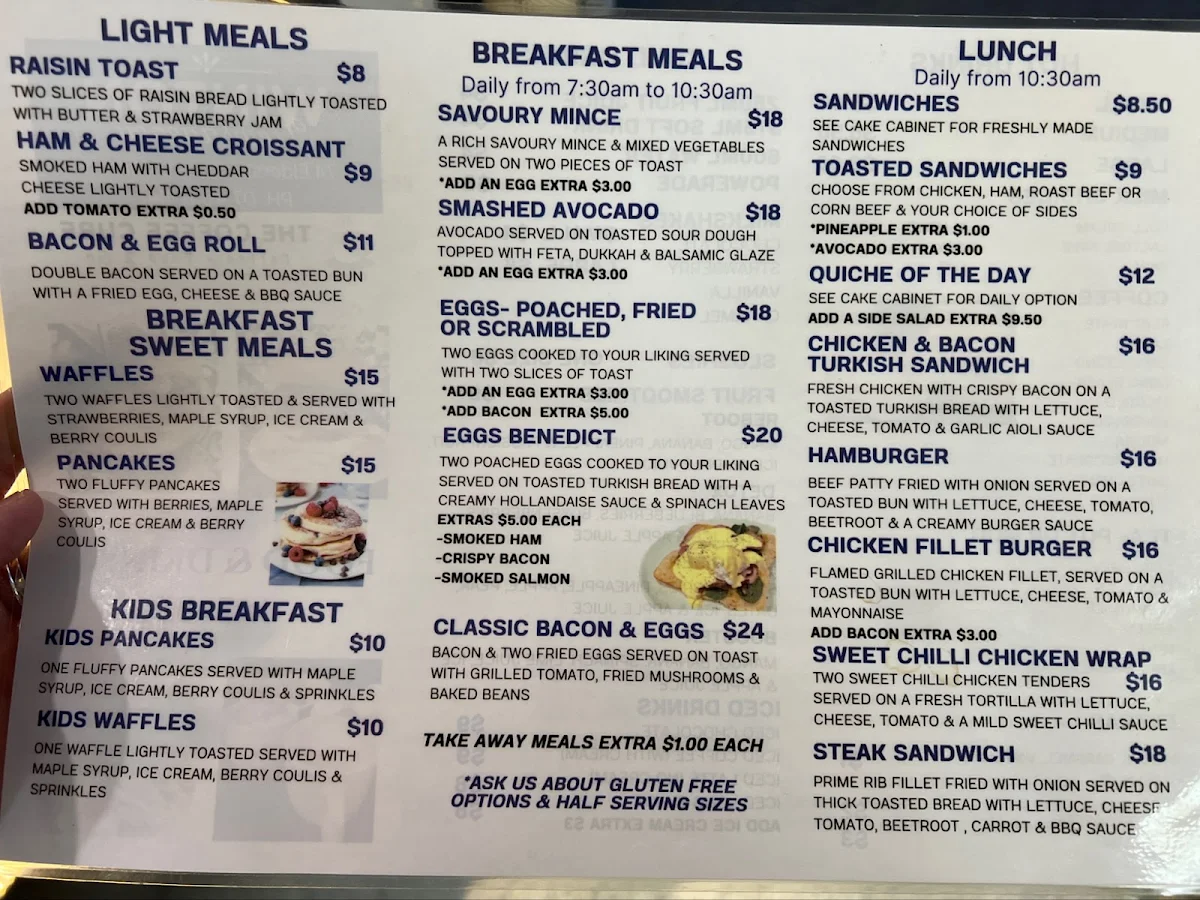 Menu, Coffee Cube @ Winton News