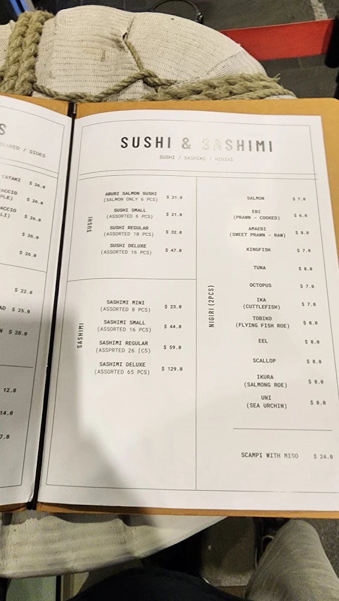 Menu, Yuzu Dining