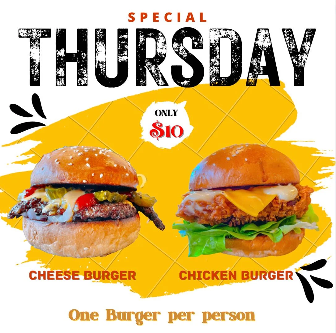 Menu, JM Burgers Willagee
