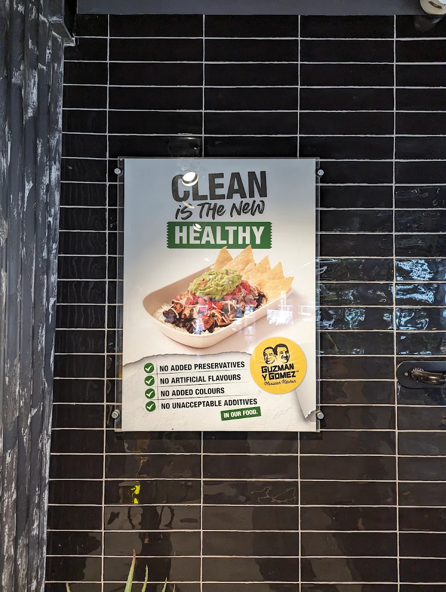 Menu, Guzman y Gomez - Auburn