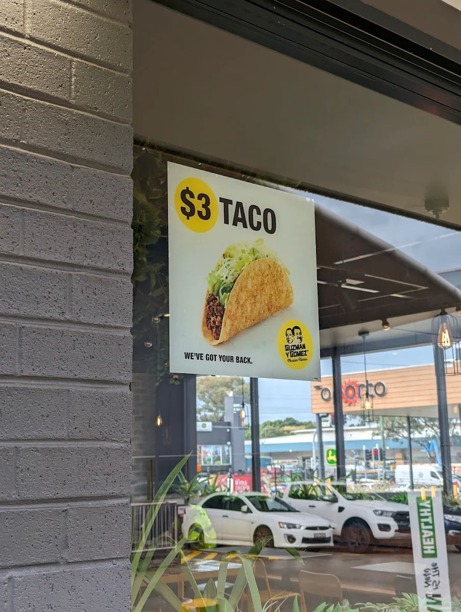 Menu, Guzman y Gomez - Auburn