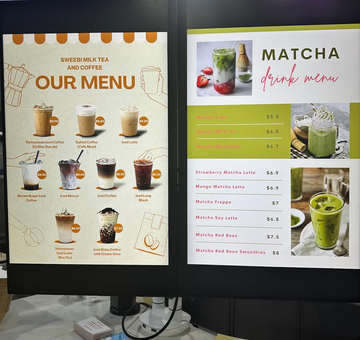Menu, Sweebi Milk Tea and Coffee