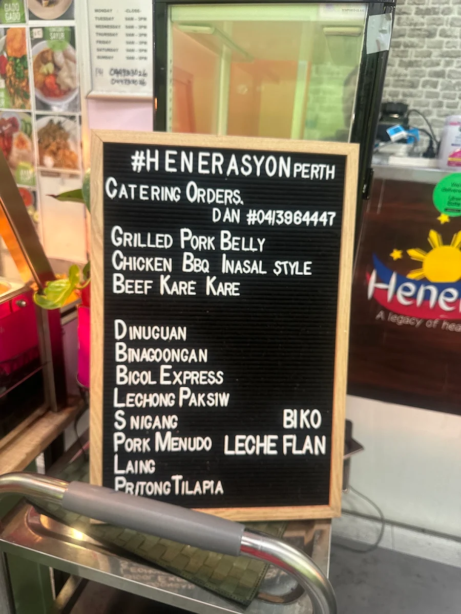 Menu, Henerasyon