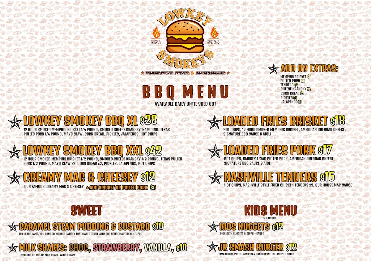 Menu, Lowkey Smokeys
