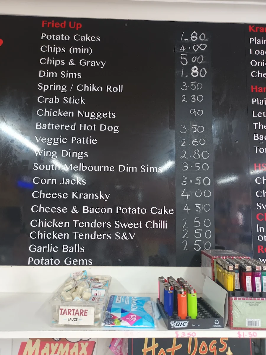Menu, Schweppes Fish & Chips