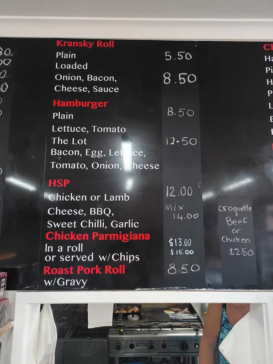 Menu, Schweppes Fish & Chips