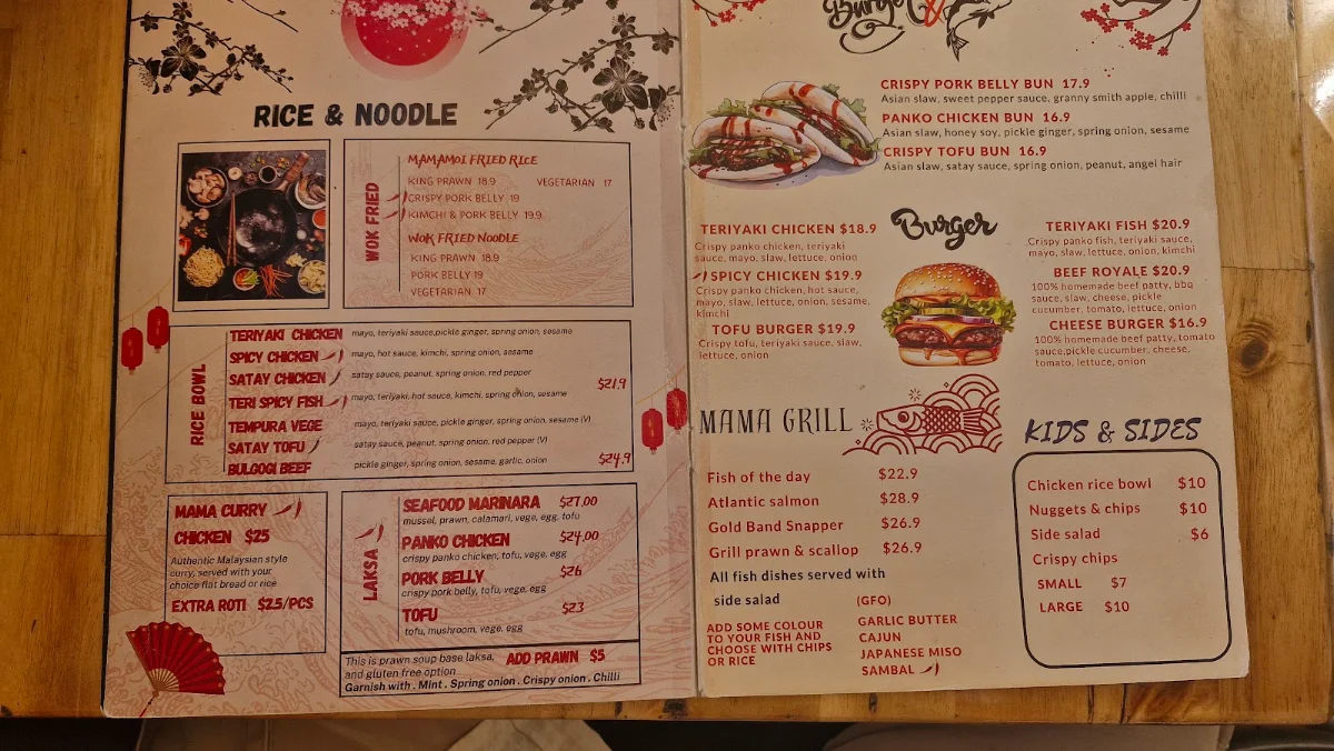 Menu, Ma Ma Moi