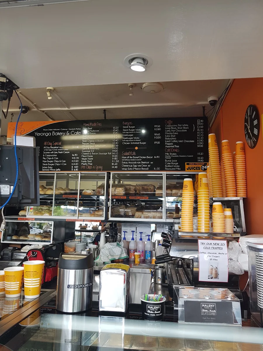 Menu, Yeronga Bakery Cafe