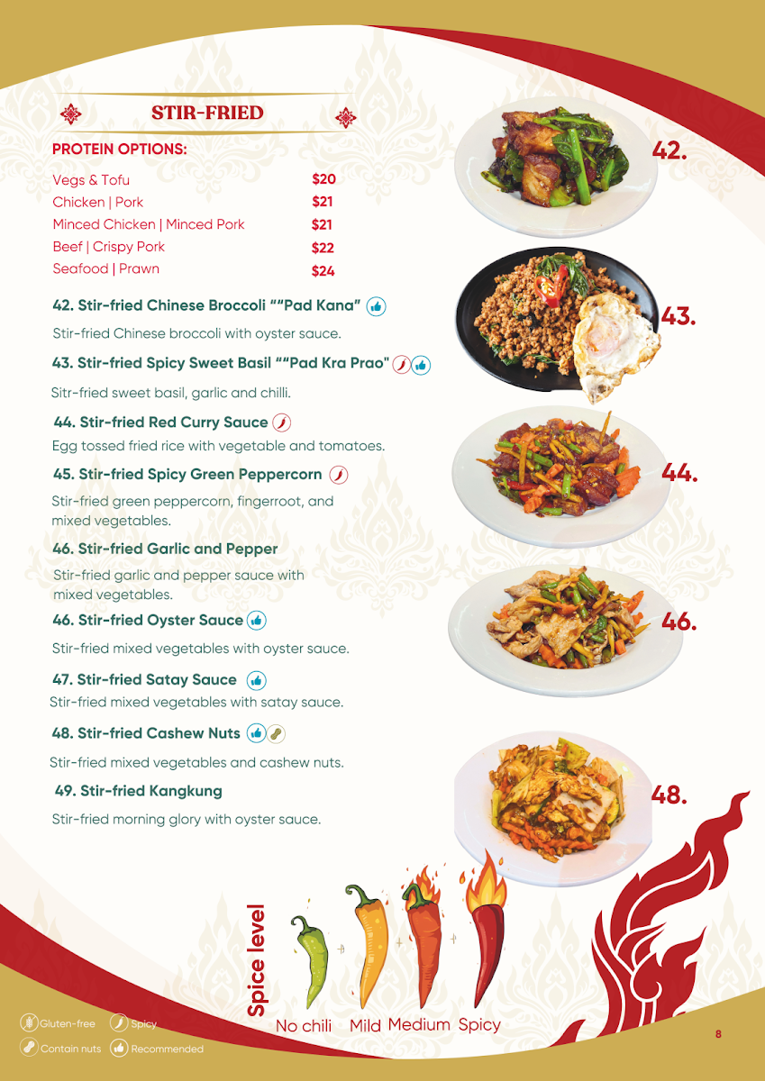 Menu, iSpicy Thai Restaurant