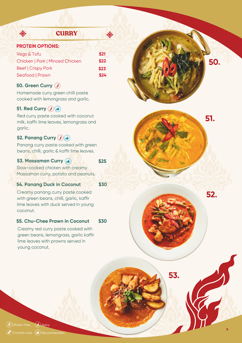 Menu, iSpicy Thai Restaurant