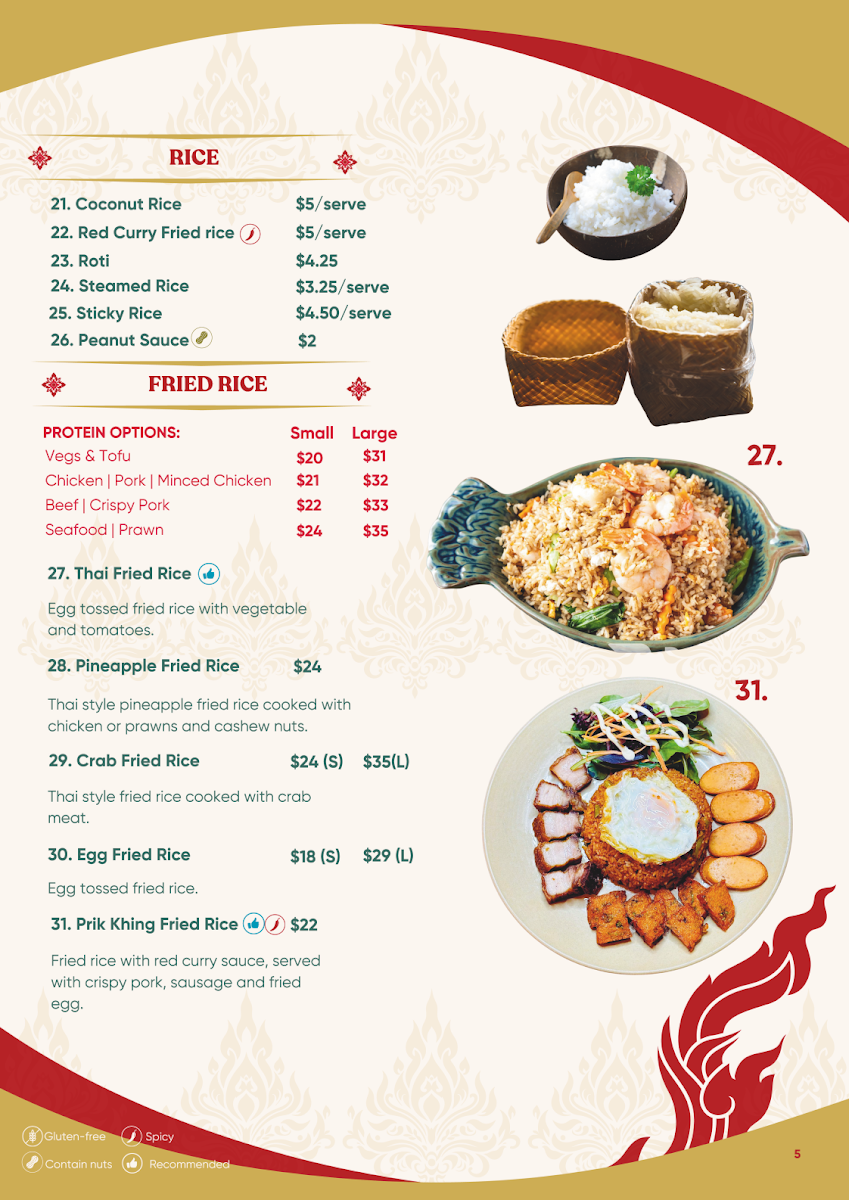 Menu, iSpicy Thai Restaurant