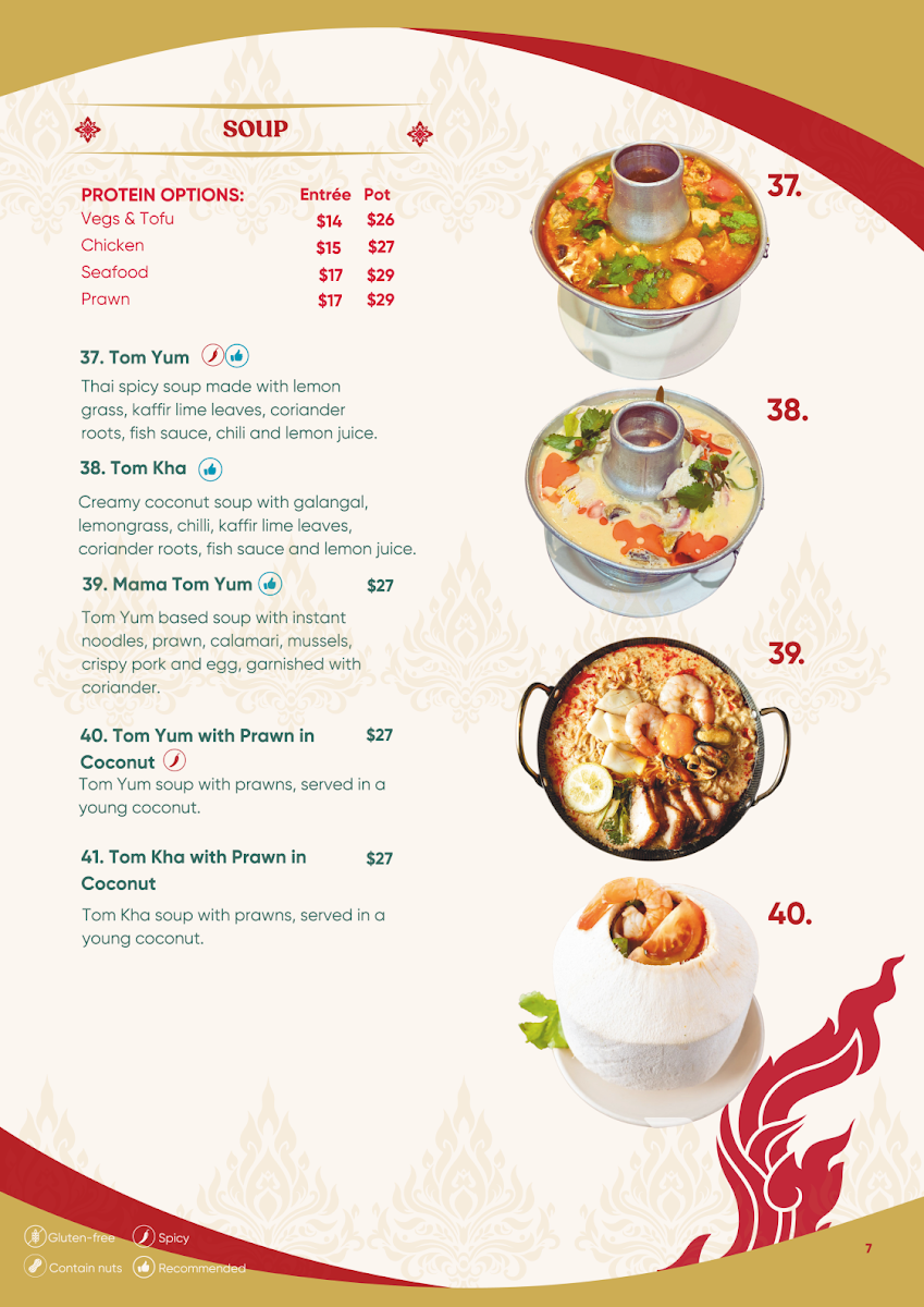Menu, iSpicy Thai Restaurant