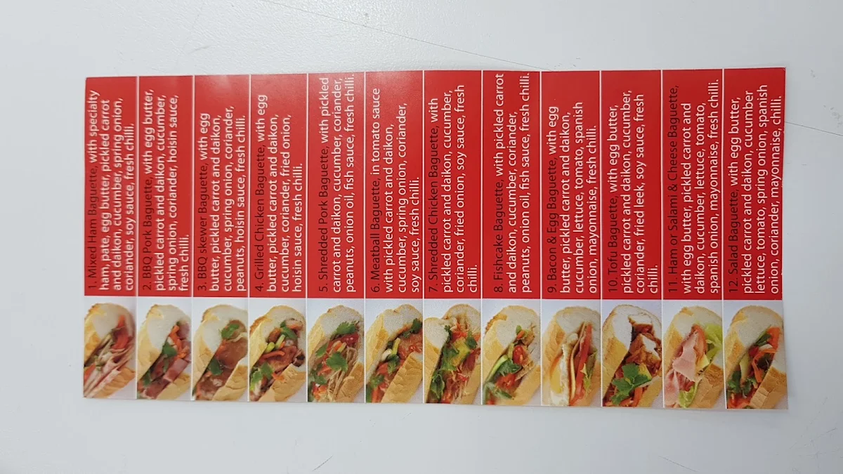 Menu, Fresh Chilli Deli