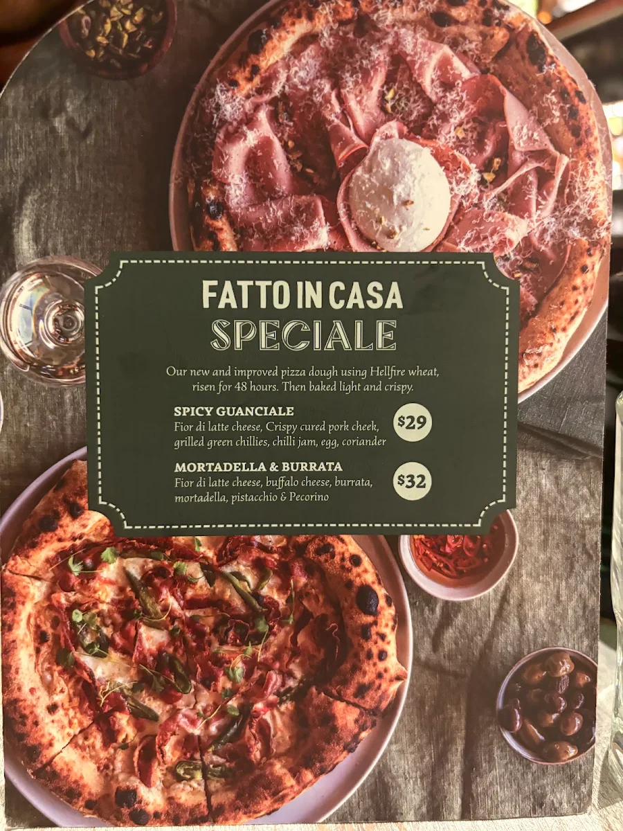 Menu, Italian Street Kitchen West End