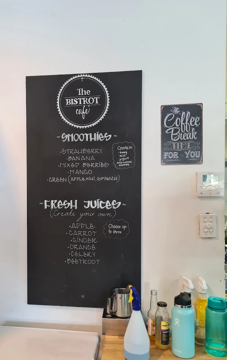 Menu, Angie's Bistrot