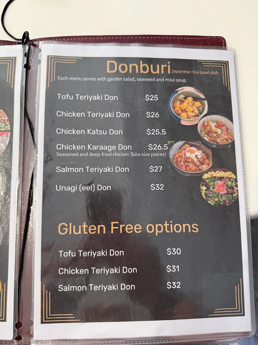 Menu, Natsu Sushi