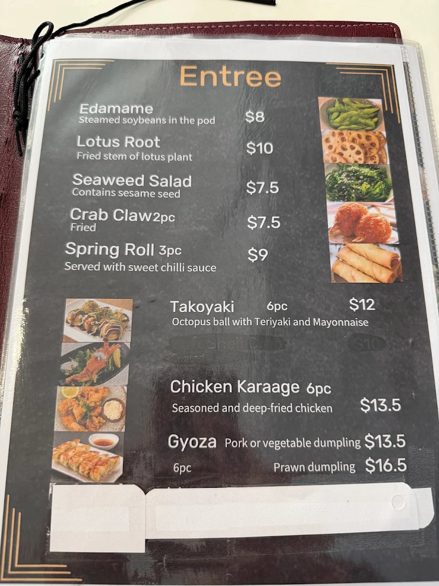 Menu, Natsu Sushi