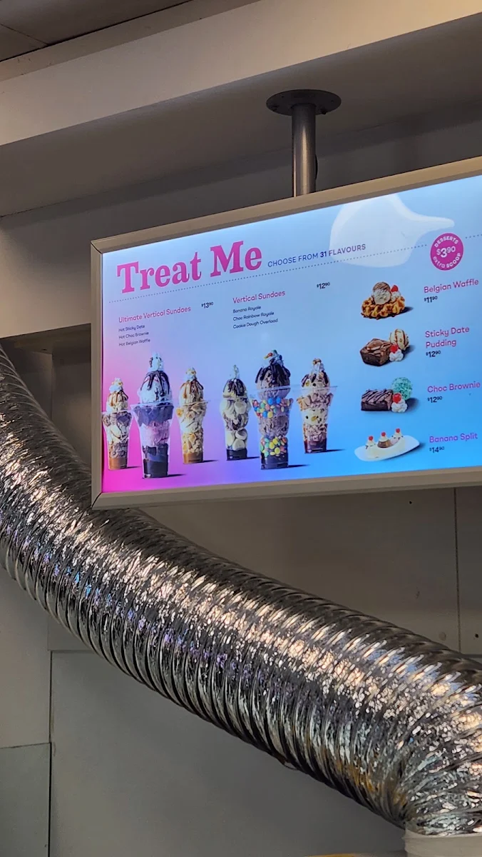 Menu, Baskin-Robbins Mt Ommaney
