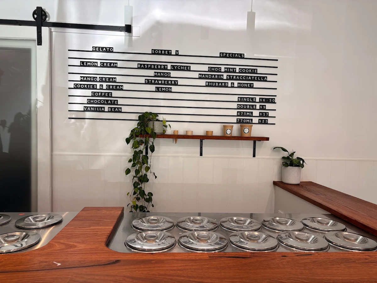 Menu, Tamborine Mountain Gelato Co