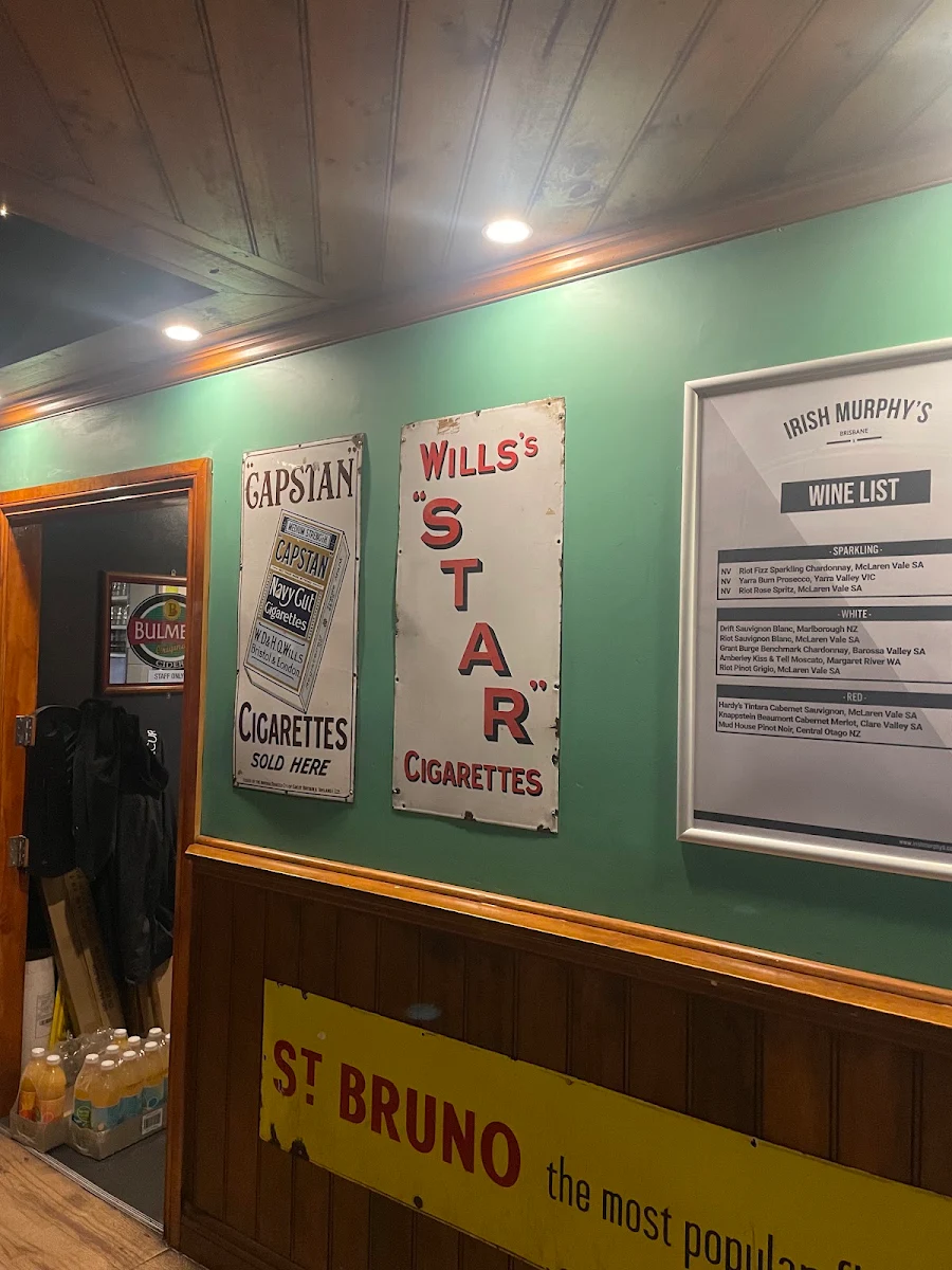 Menu, Irish Murphy's