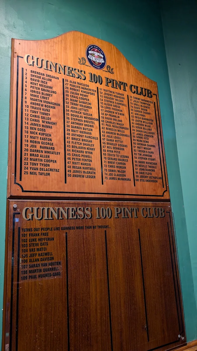 Menu, Irish Murphy's
