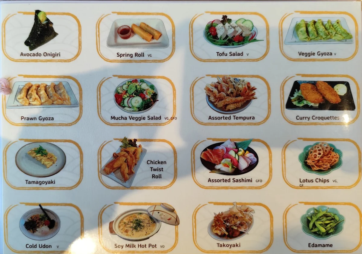 Menu, Mucha Kitchen Japanese Restaurant & Café