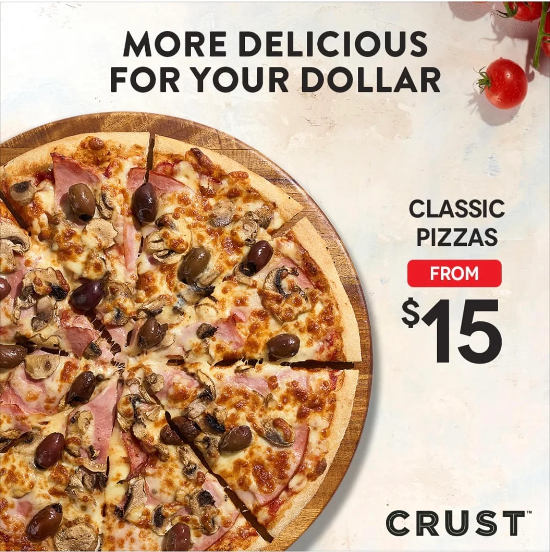 Menu, Crust Pizza Camberwell