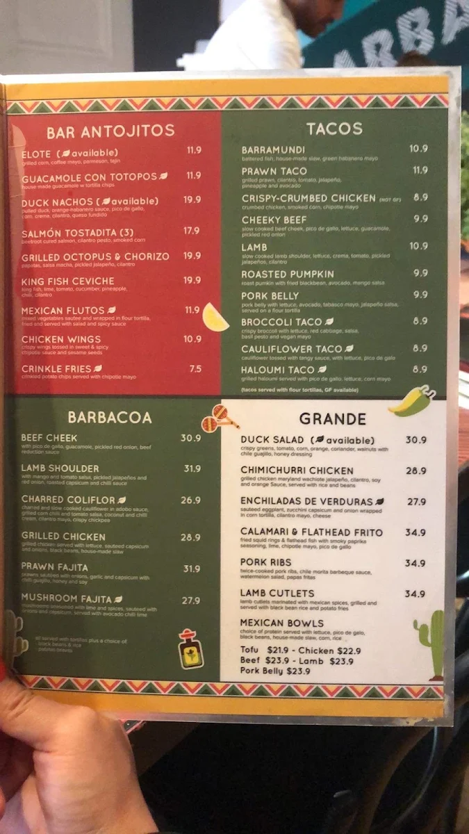 Menu, Mexican Society