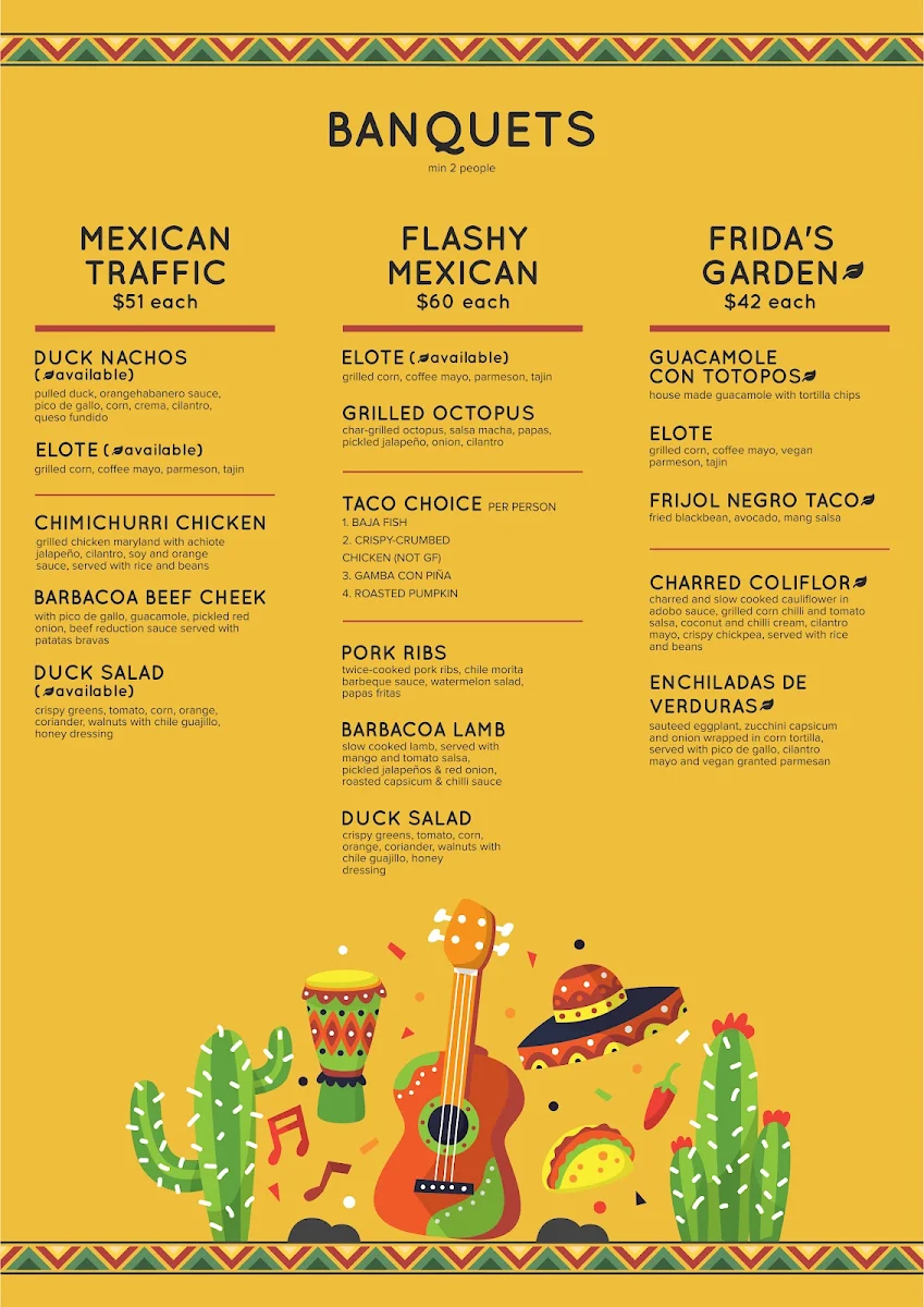 Menu, Mexican Society