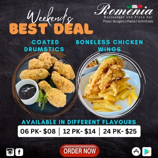 Menu, Romenia Restaurant and Pizza Bar
