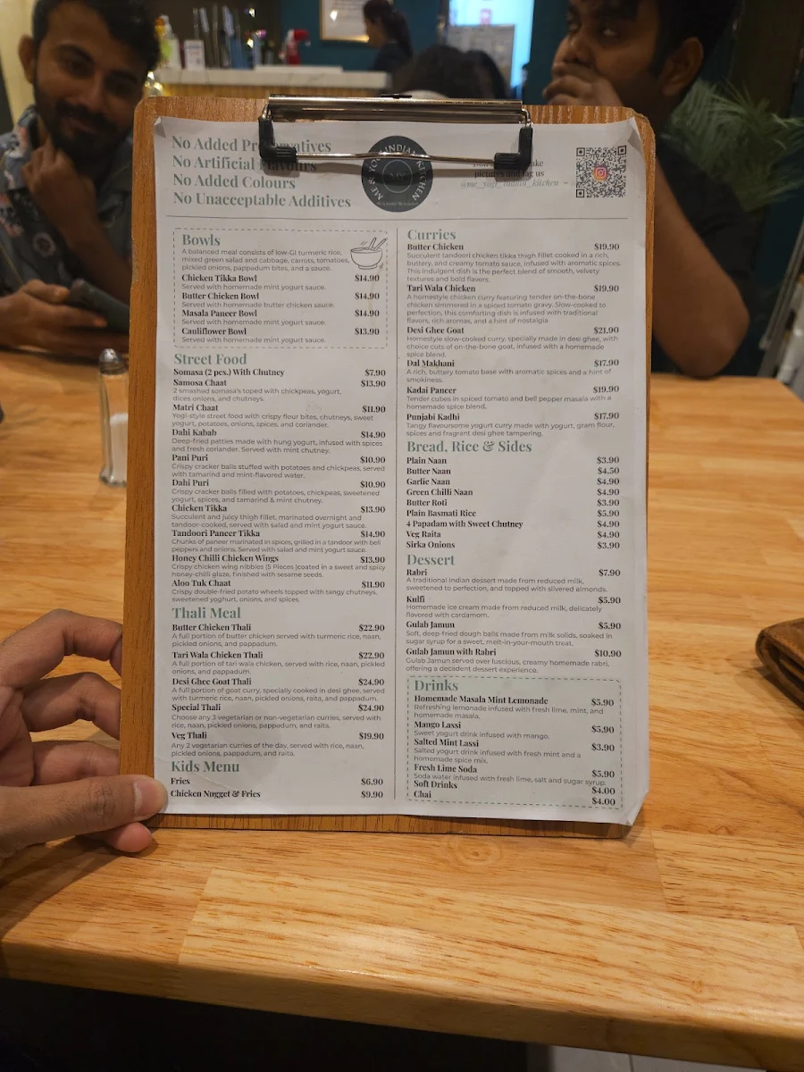 Menu, Om Vegetarian