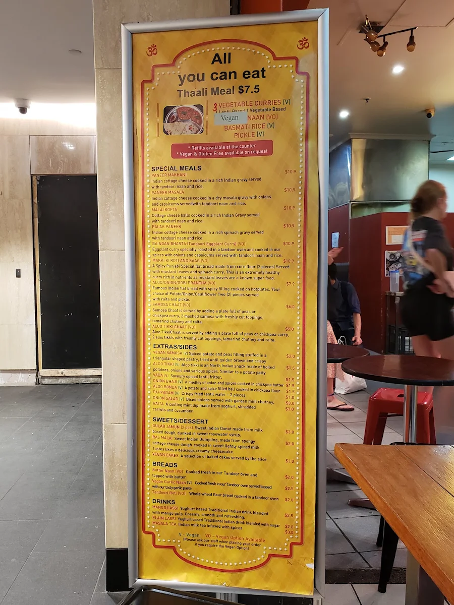 Menu, Om Vegetarian