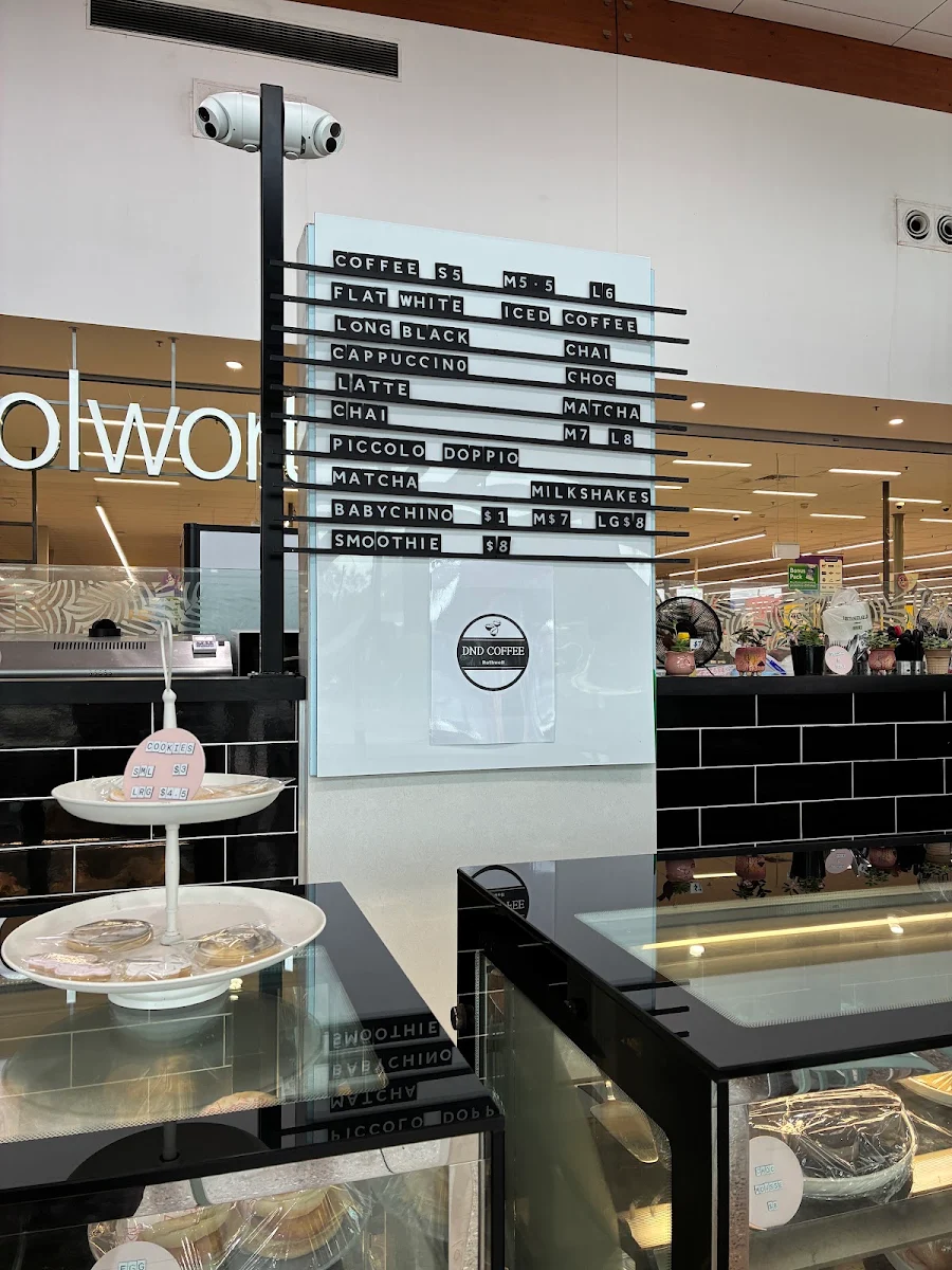 Menu, DND Coffee Rothwell
