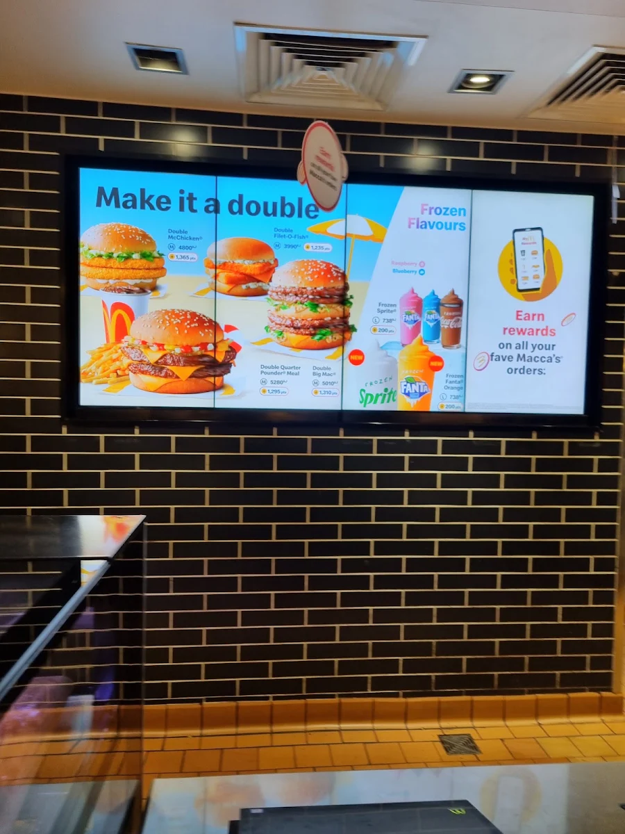 Menu, McDonald's South Melbourne