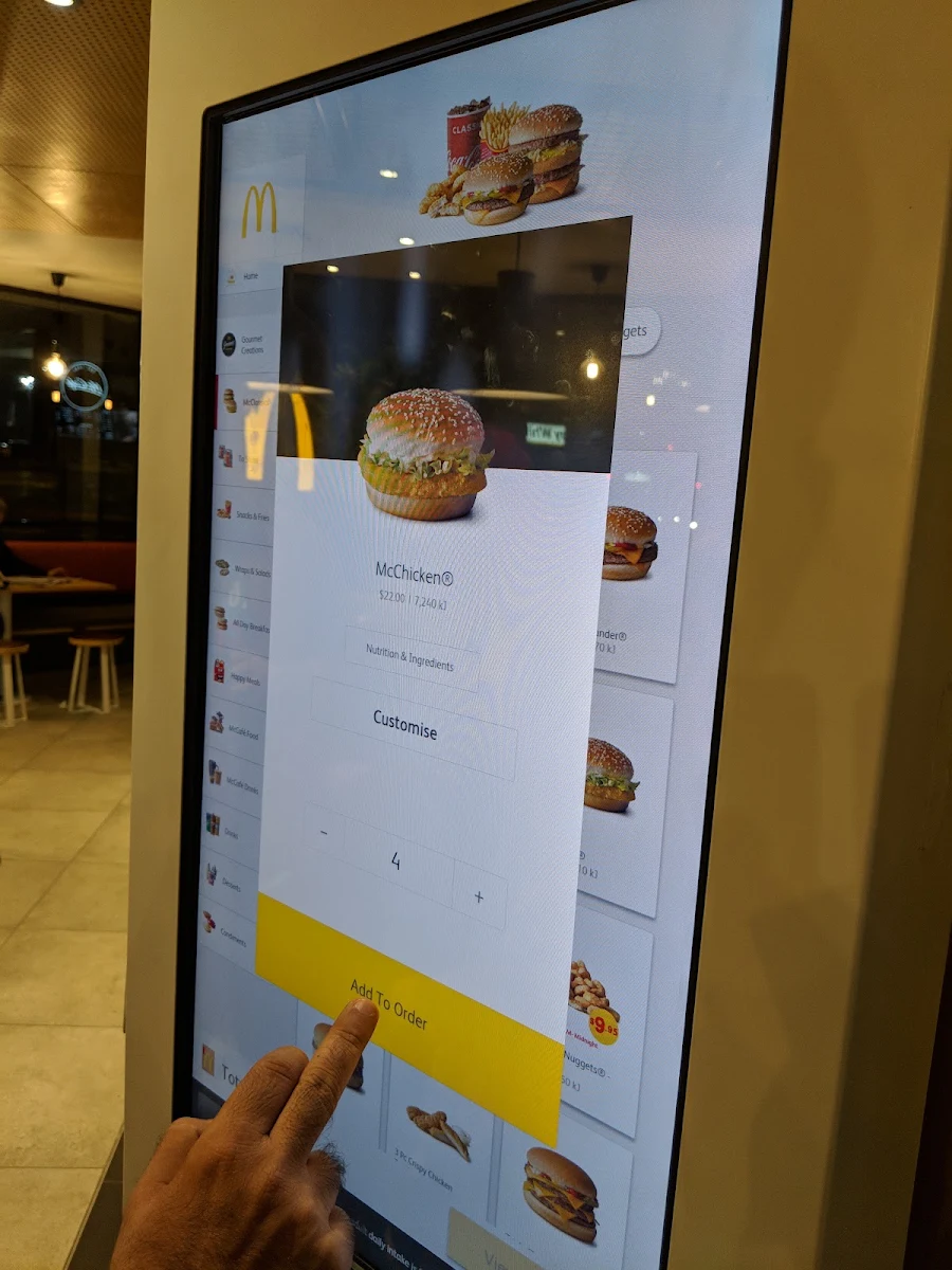 Menu, McDonald's South Melbourne