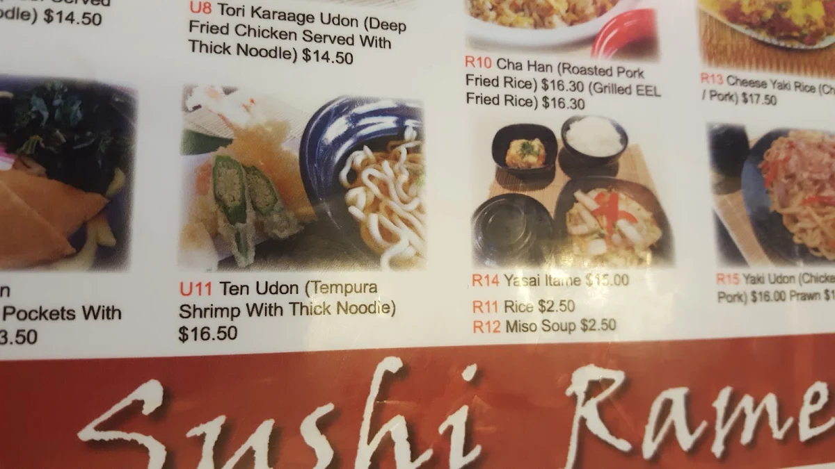 Menu, Ka Sushi Ramen