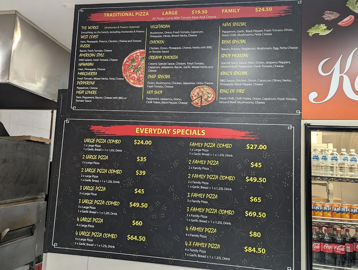 Menu, Aveley Pizza And Kebab House