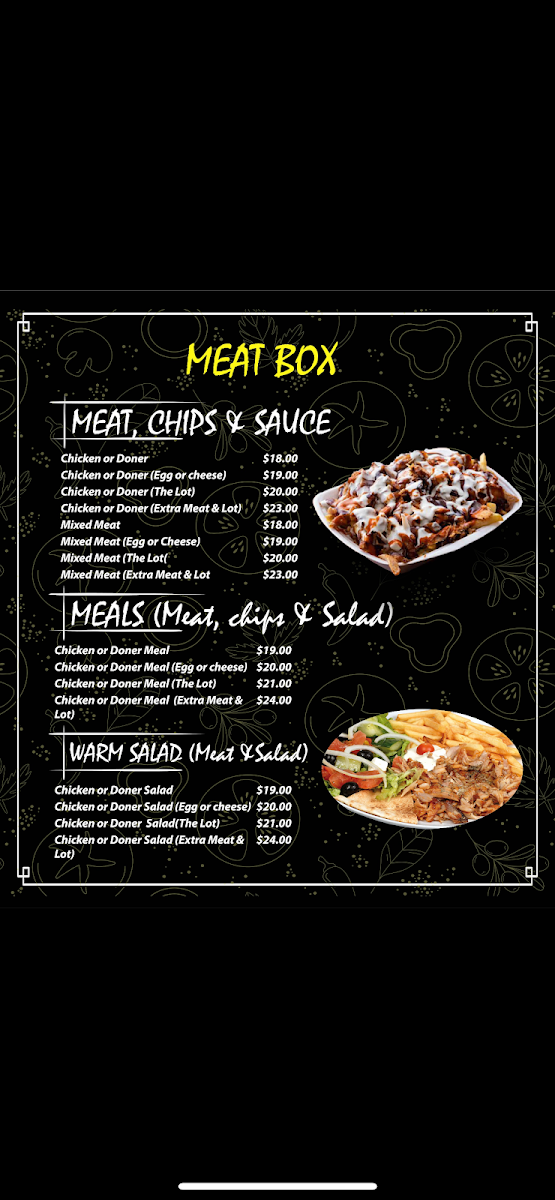 Menu, Aveley Pizza And Kebab House