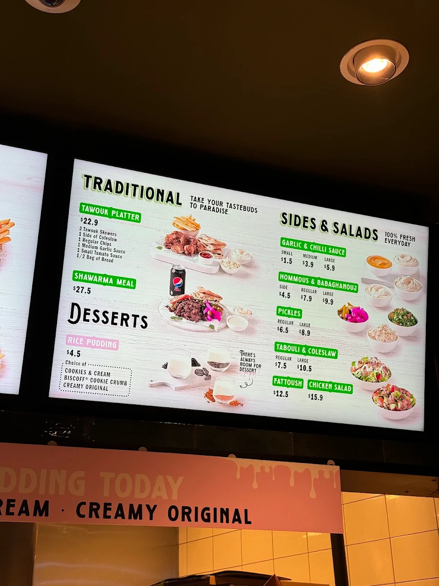 Menu, El Jannah Chicken Granville