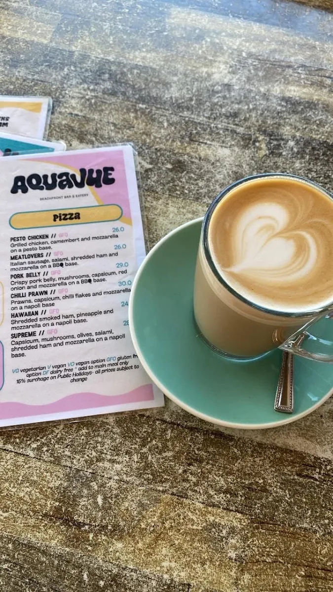 Menu, Aquavue Beachfront Bar & Eatery