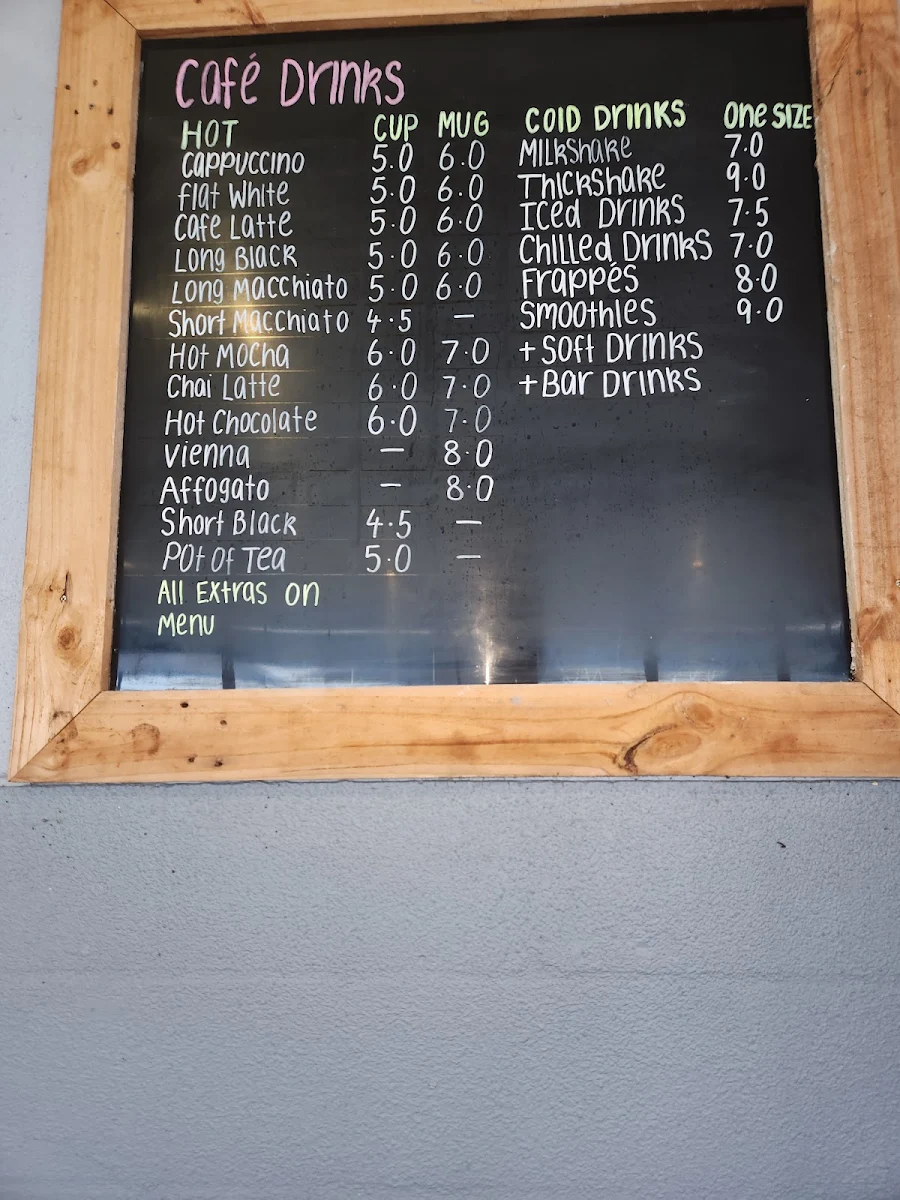 Menu, Aquavue Beachfront Bar & Eatery