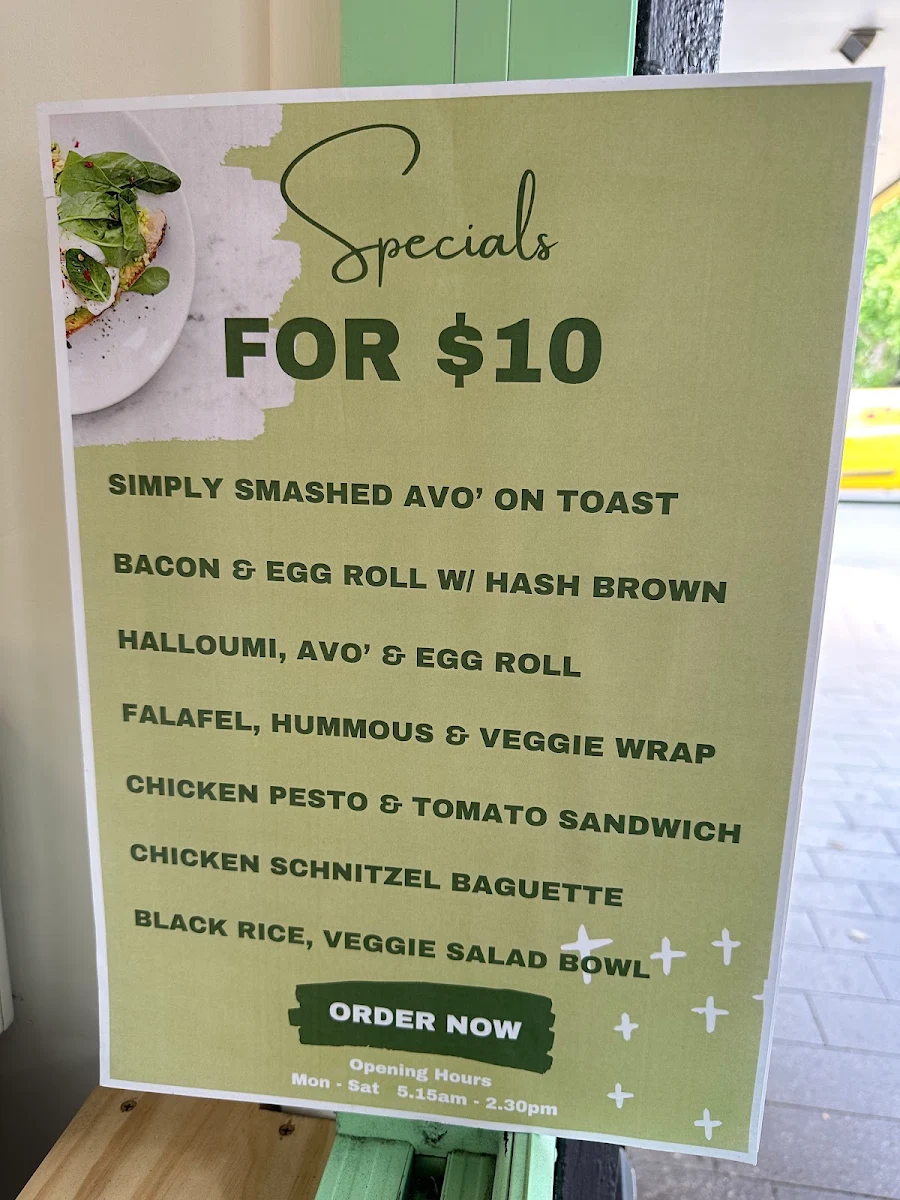 Menu, little oak cafe