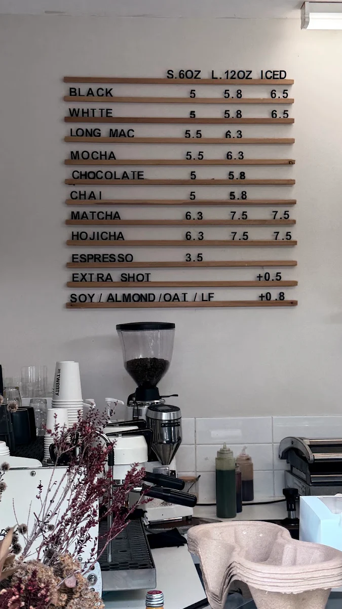 Menu, 20 Twenty Cafe